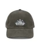 Corduroy bear embroidered hat