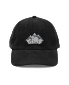 Corduroy bear embroidered hat