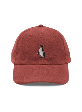 Corduroy Penguin Embroidered Hat