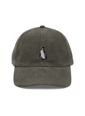 Corduroy Penguin Embroidered Hat