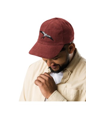 Corduroy bird-shaped embroidered hat