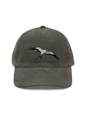 Corduroy bird-shaped embroidered hat