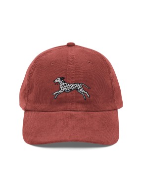 Corduroy Dalmatian embroidered baseball cap