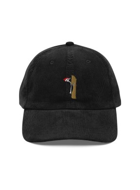 Corduroy Woodpecker Embroidered Hat