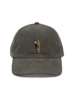 Corduroy Woodpecker Embroidered Hat