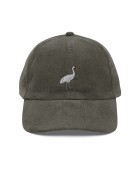 Corduroy Crane Embroidered Hat