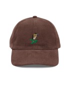 Corduroy Forest Bird Embroidered Hat