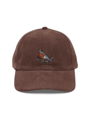 Corduroy Robin Embroidered Hat