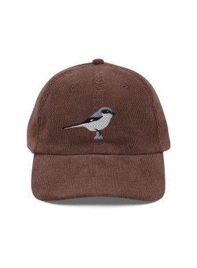 Corduroy bird embroidered hat