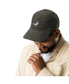 Corduroy bird embroidered hat