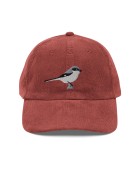 Corduroy bird embroidered hat