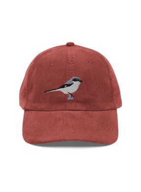 Corduroy bird embroidered hat