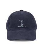 Corduroy golfer silhouette embroidered hat