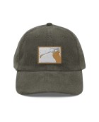 Corduroy Mountain Scene Embroidered Appliqué Cap