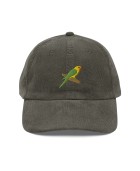 Corduroy parrot embroidered hat