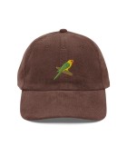 Corduroy parrot embroidered hat