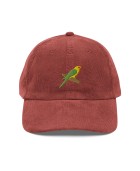 Corduroy parrot embroidered hat