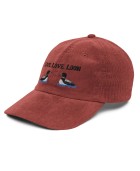 Corduroy Live, Love, Loon Embroidered Baseball Cap