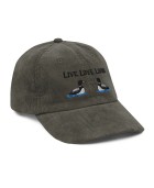 Corduroy Live, Love, Loon Embroidered Baseball Cap