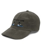 Corduroy Live, Love, Loon Embroidered Baseball Cap