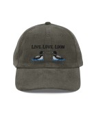 Corduroy Live, Love, Loon Embroidered Baseball Cap