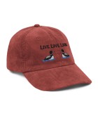Corduroy Live, Love, Loon Embroidered Baseball Cap