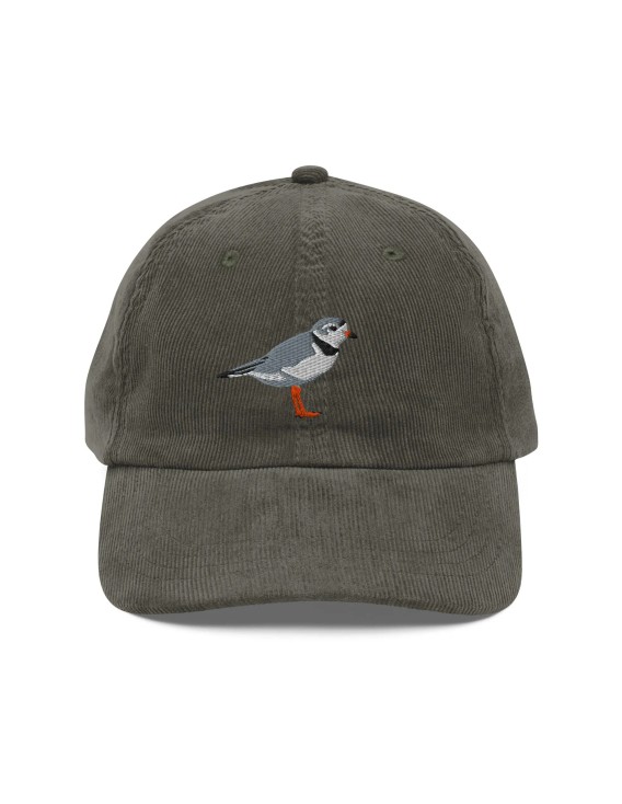 Corduroy plovers embroidered hat