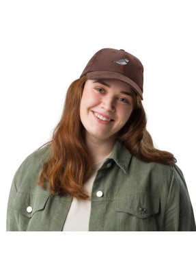 Corduroy plovers embroidered hat
