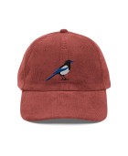 Corduroy magpie embroidered hat