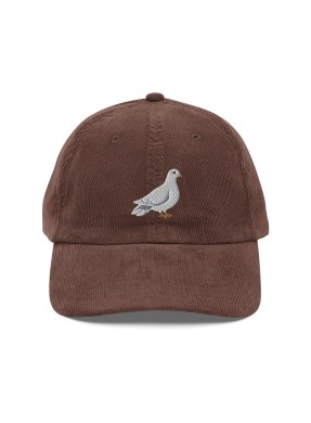 Corduroy dove embroidered hat
