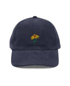 Corduroy yellow daisy embroidered hat