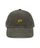 Corduroy yellow daisy embroidered hat