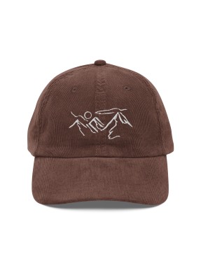 Corduroy Mountain Line Embroidery Hat