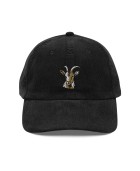 Corduroy goat embroidered hat