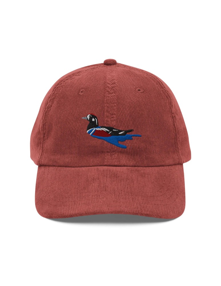 Corduroy Clown Duck Embroidered Hat