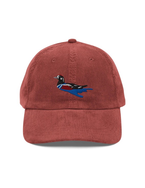Corduroy Clown Duck Embroidered Hat
