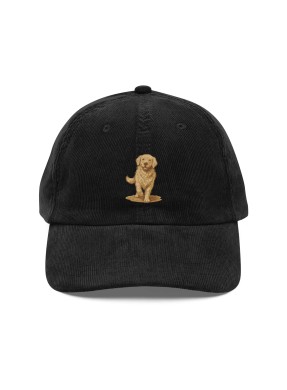 Corduroy Golden Retriever Embroidered Hat
