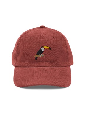 Corduroy Toucan Embroidered Hat