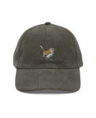 Corduroy wren embroidered hat