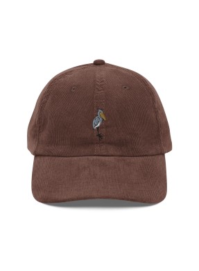 Corduroy Heron Embroidered Hat