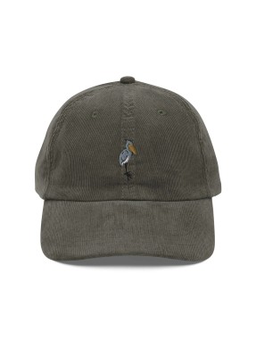 Corduroy Heron Embroidered Hat